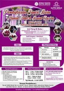 Read more about the article Pendaftaran Santri Rumah Tahfizh Baitul Qur’an